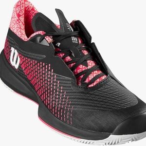 Kaos Swift 1.5 Clay Women's Tennis Shoe, Black/Phantom/Diva Pink, Women's 9.5